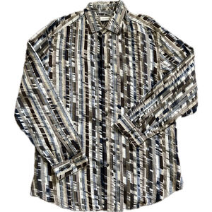 Jhane Barnes Long Sleeve Button Down Multicolor Abstract size:XL